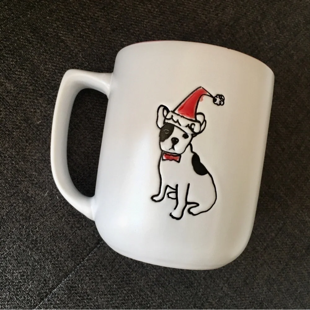 Dog in Santa Hat Holiday Coffee Mug, 15 oz